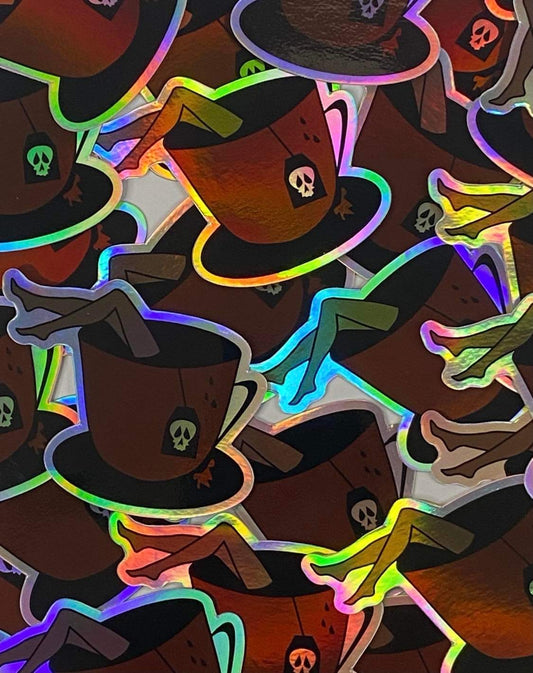 Steeping Holographic Vinyl Sticker