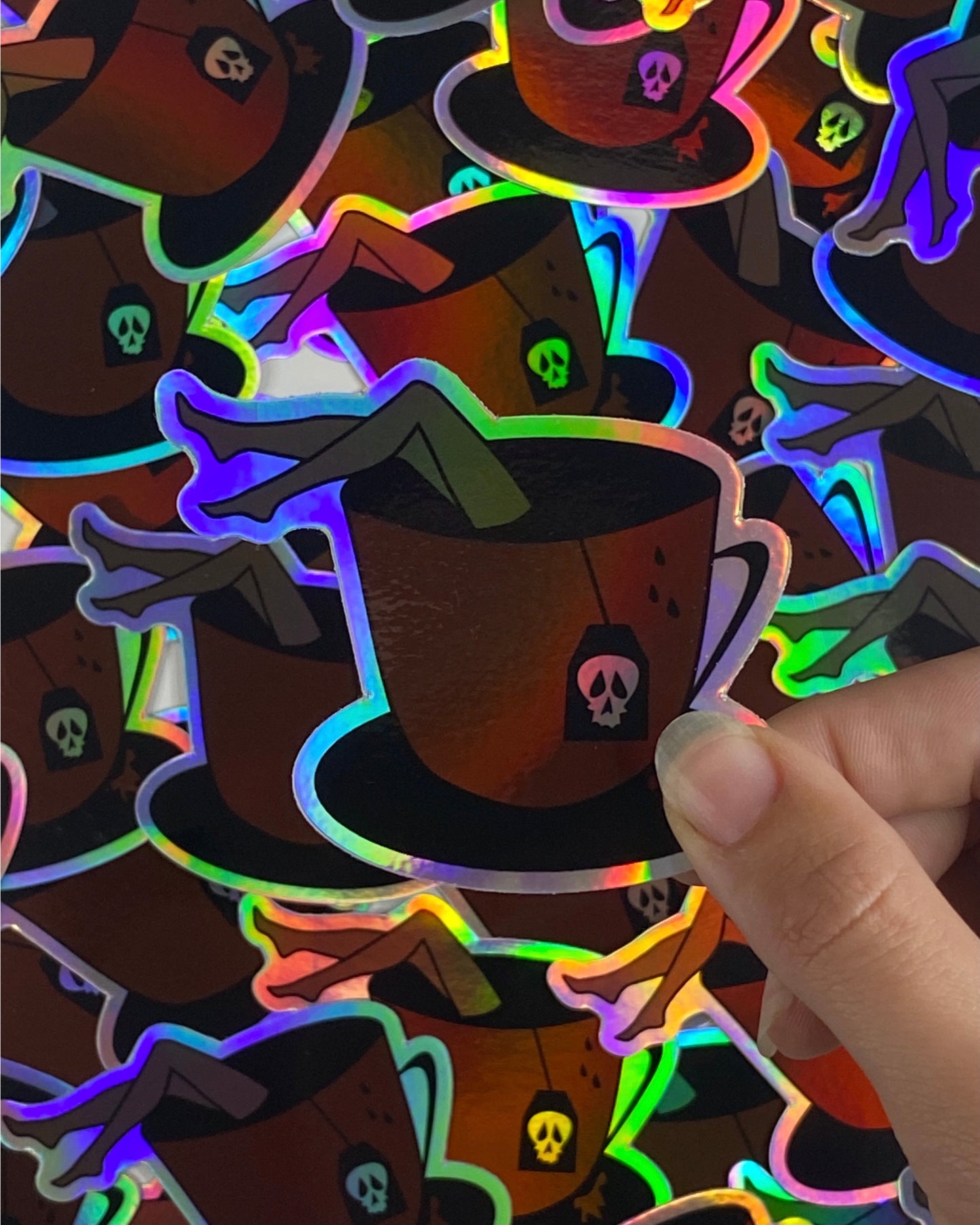 Steeping Holographic Vinyl Sticker