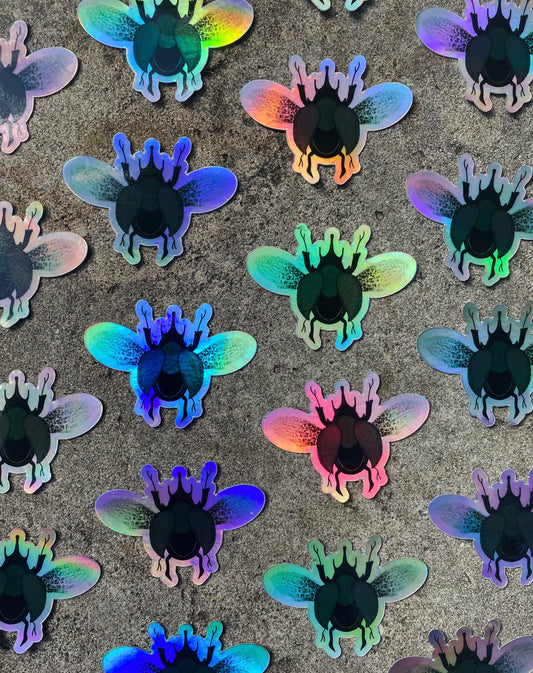 Spring Beetle Holographic Sticker