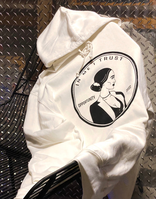 Lucky Penny White Hoodie